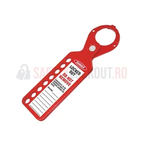Hasp LOTO 2-în-1 din aluminiu, cu etichetă integrată, 8 lacăte