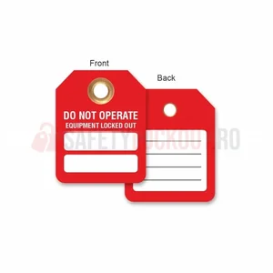 Etichetă de blocare LOTO micro cu 2 fețe „Do Not Operate”, roșie