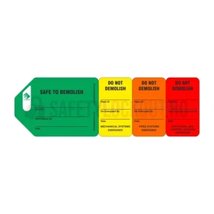 Etichetă de demolare în 4 etape, PVC 0,5 mm