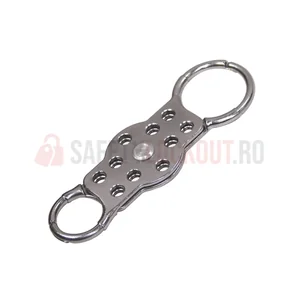 Hasp LOTO Scorpio din aluminiu, fălci duble, 10 orificii