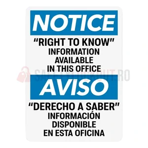 Indicatoare bilingve MSDS / SDS