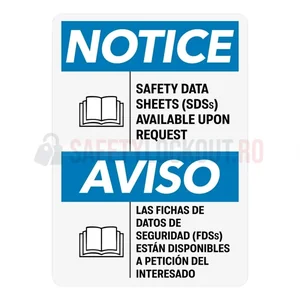 Indicator bilingv MSDS/SDS — Fișe tehnice de securitate la cerere