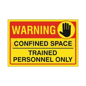 Indicator pentru husă de blocare spații închise, Warning Trained Personnel Only