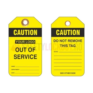 Etichete de blocare LOTO personalizate — Caution Out of Service
