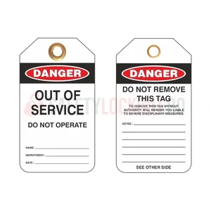 Etichete LOTO personalizate „Out of Service Do Not Operate”