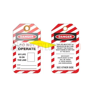Etichete de blocare LOTO autolaminante cu fotografie