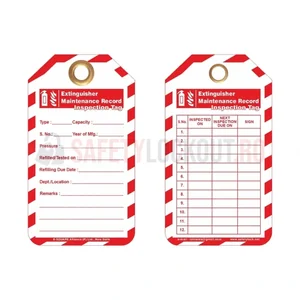 Etichetă de inspecție și mentenanță stingător, personalizabilă