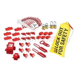Kit LOTO electric OSHA cu geantă galbenă