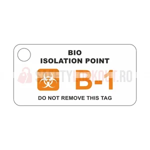 Etichetă LockPoint de identificare sursă de energie – Risc Biologic