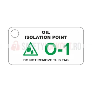 Etichetă LockPoint identificare sursă de energie – Punct de izolare ulei