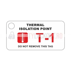Etichetă LockPoint de identificare sursă de energie — Punct de izolare termică