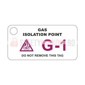 Etichetă LockPoint identificare sursă de energie — Punct de izolare gaz