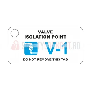 Etichetă LockPoint de identificare sursă de energie — izolare valvă