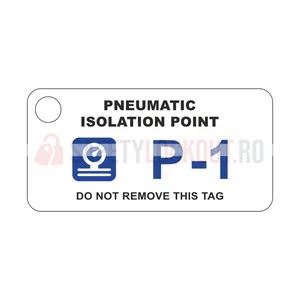 Etichetă LockPoint de identificare sursă de energie — Punct de izolare pneumatic