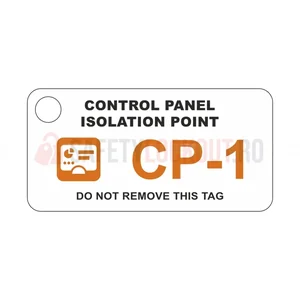 Etichetă LockPoint identificare sursă de energie, panou de comandă