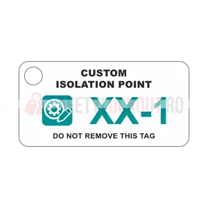 Etichetă LockPoint personalizată pentru identificarea sursei de energie