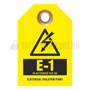 Etichetă standard de identificare a sursei de energie, punct electric