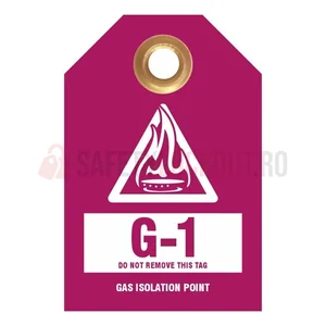 Etichetă standard de identificare a sursei de energie – Punct de izolare gaz