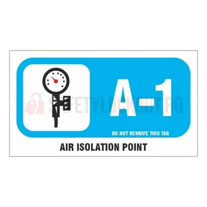 Etichetă autoadezivă LOTO pentru punct izolare aer LT-ESIDT-P-10