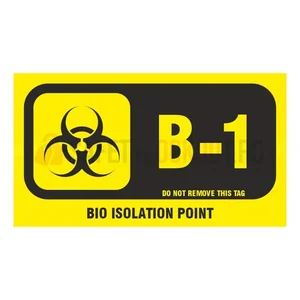 Etichetă autoadezivă LOTO identificare sursă de energie – Risc biologic