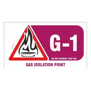 Etichetă autoadezivă Premier pentru identificare sursă de energie — Punct izolare gaz