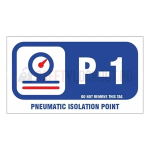 Etichetă autoadezivă de identificare sursă de energie — Izolare pneumatică