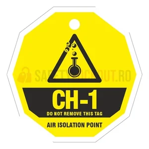 Etichete de identificare a sursei de energie, formă decagonală