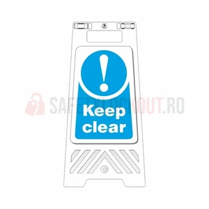 Panou de podea pentru siguranță, alb — Keep Clear