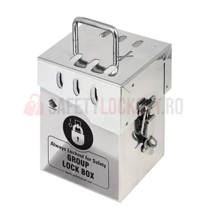 Cutie LOTO de Grup din Oțel Inoxidabil - Model Solid
