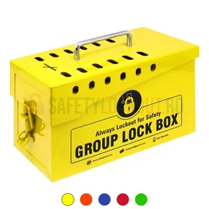 Cutie LOTO de Grup Galbenă - 13 Lacăte