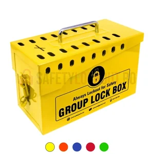 Cutie LOTO de Grup Galbenă - 17 Lacăte