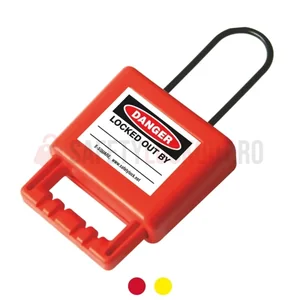 Hasp LOTO dielectric cu bridă de 3 mm
