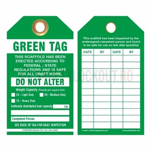 Etichete de culoare verde pentru schele