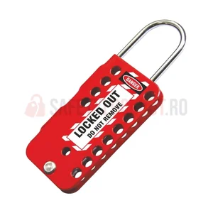 Hasp LOTO heavy duty din oțel inoxidabil, 13 orificii