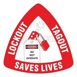 Etichetă triunghiulară pentru cască de protecție, vinil