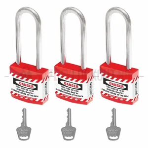 Lacăt LOTO cu carcasă de protecție colorată și bridă lungă