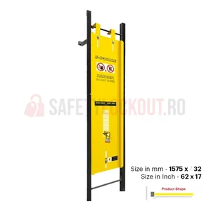 Dispozitiv de blocare din oțel pentru scară, unghiular, 1575 x 432 mm
