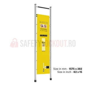 Dispozitiv de blocare din oțel pentru scară, montare superioară, 1575 x 382 mm