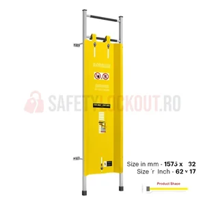 Dispozitiv de blocare din oțel pentru scară, cu extensii, 1575 x 432 mm