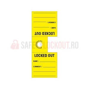 Etichete de blocare LOTO pentru lacăte, PVC 0,7 mm