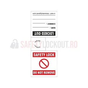 Etichete de blocare pentru lacăte LOTO, PVC 0,7 mm