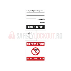 Etichete de blocare pentru lacăte LOTO, PVC 0,7 mm