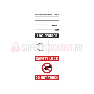 Etichetă de blocare pentru lacăt LOTO, PVC 0,7 mm