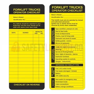 Etichete checklist pentru stivuitoare (pentru suport LT-LPTH)
