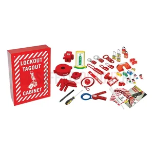 Kit LOTO Starter cu dulap metalic roșu