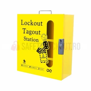 Stație Lockout Tagout metalică, 406 x 356 x 152 mm