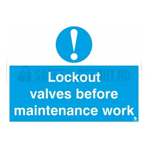 Indicator LOTO de perete — Blocare valve înainte de mentenanță