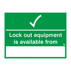 Indicator LOTO de perete – Lockout Equipment is Available