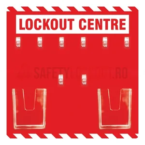 Stație LOTO deschisă, roșie, pentru 6 lacăte