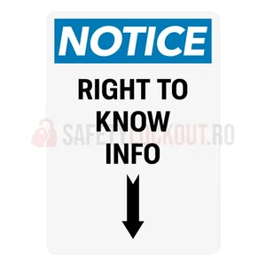 Indicator de perete SDS — OSHA Right to Know